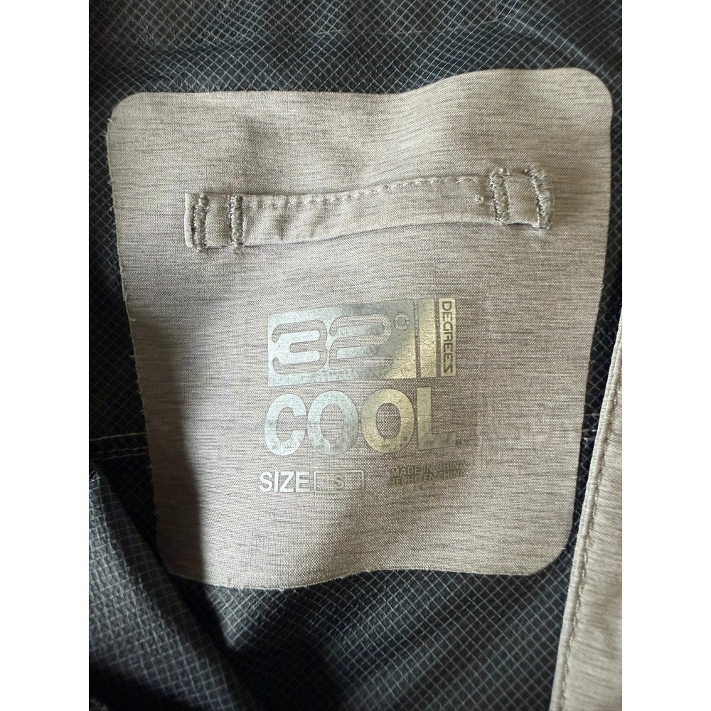 32 Degrees Cool Womens Rain Jacket Hooded Full Zip Windbreaker Tan Small - Picture 3 of 4